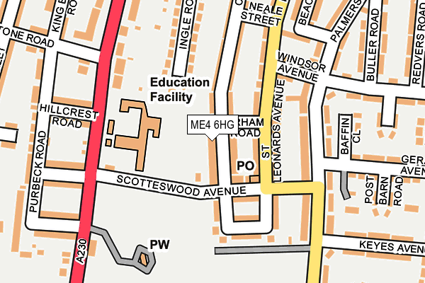 ME4 6HG map - OS OpenMap – Local (Ordnance Survey)