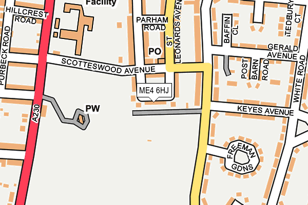 ME4 6HJ map - OS OpenMap – Local (Ordnance Survey)