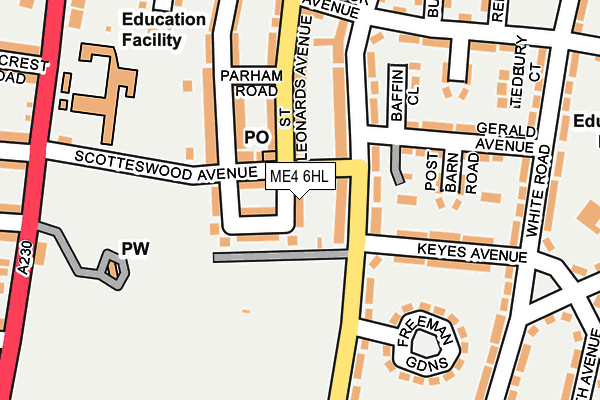 ME4 6HL map - OS OpenMap – Local (Ordnance Survey)