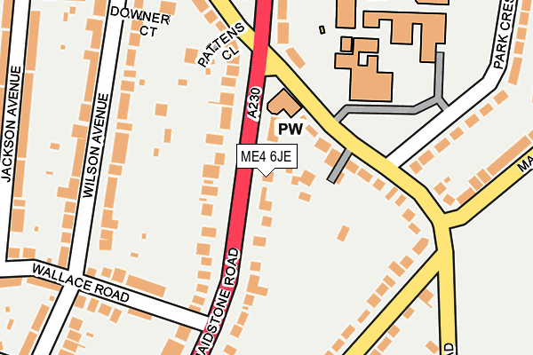 ME4 6JE map - OS OpenMap – Local (Ordnance Survey)