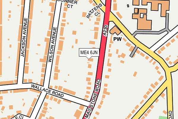 ME4 6JN map - OS OpenMap – Local (Ordnance Survey)