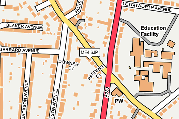 ME4 6JP map - OS OpenMap – Local (Ordnance Survey)