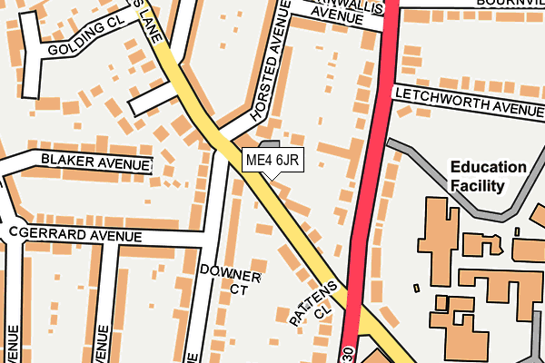 ME4 6JR map - OS OpenMap – Local (Ordnance Survey)