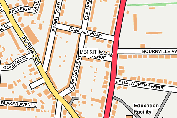 ME4 6JT map - OS OpenMap – Local (Ordnance Survey)