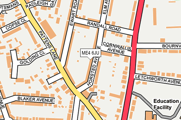 ME4 6JU map - OS OpenMap – Local (Ordnance Survey)