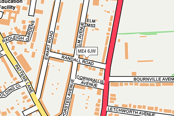 ME4 6JW map - OS OpenMap – Local (Ordnance Survey)