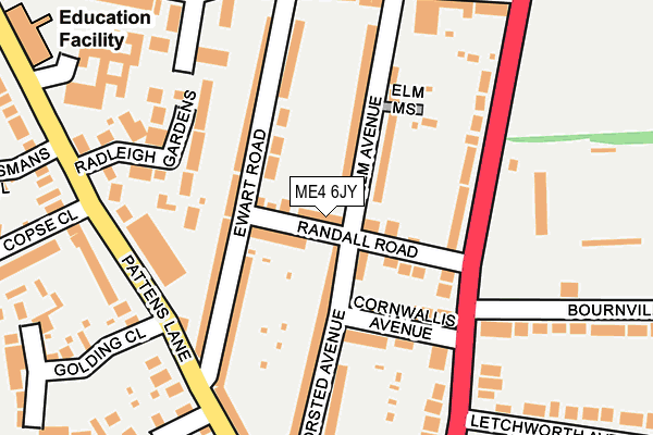 ME4 6JY map - OS OpenMap – Local (Ordnance Survey)