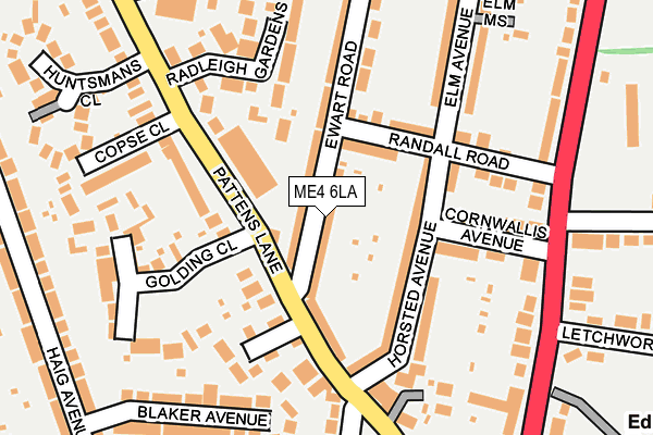 ME4 6LA map - OS OpenMap – Local (Ordnance Survey)