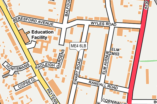 ME4 6LB map - OS OpenMap – Local (Ordnance Survey)