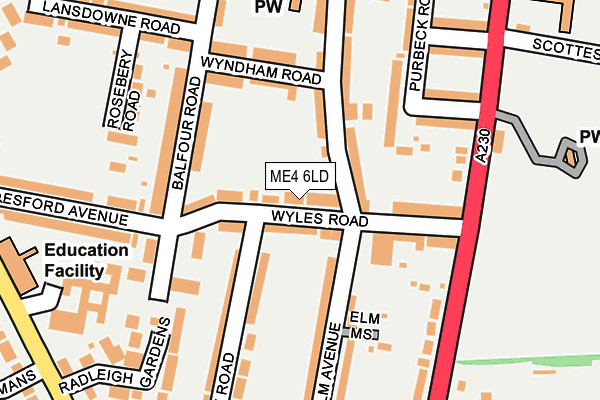 ME4 6LD map - OS OpenMap – Local (Ordnance Survey)