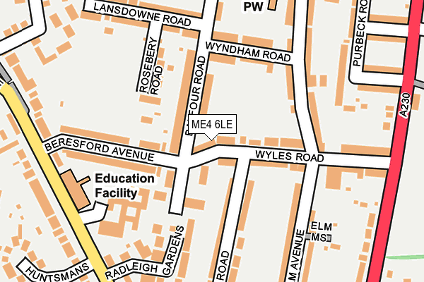 ME4 6LE map - OS OpenMap – Local (Ordnance Survey)