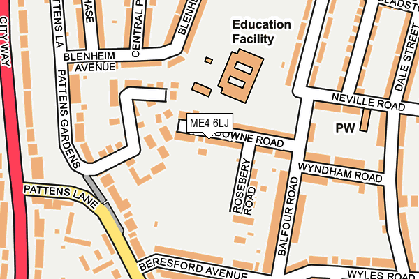 ME4 6LJ map - OS OpenMap – Local (Ordnance Survey)