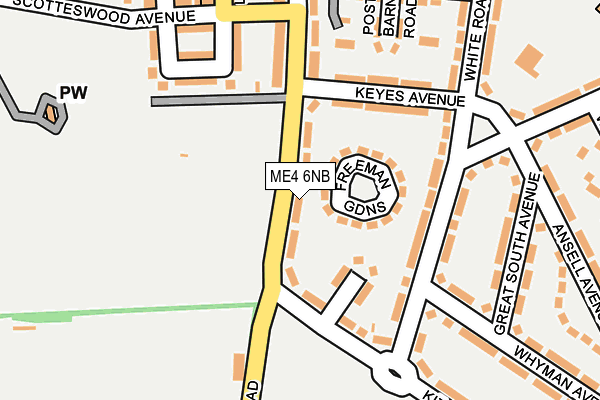 ME4 6NB map - OS OpenMap – Local (Ordnance Survey)