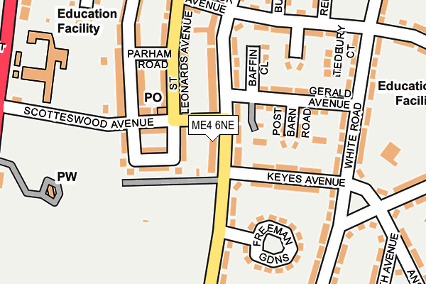 ME4 6NE map - OS OpenMap – Local (Ordnance Survey)
