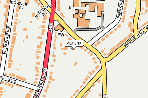 ME4 6NX map - OS OpenMap – Local (Ordnance Survey)