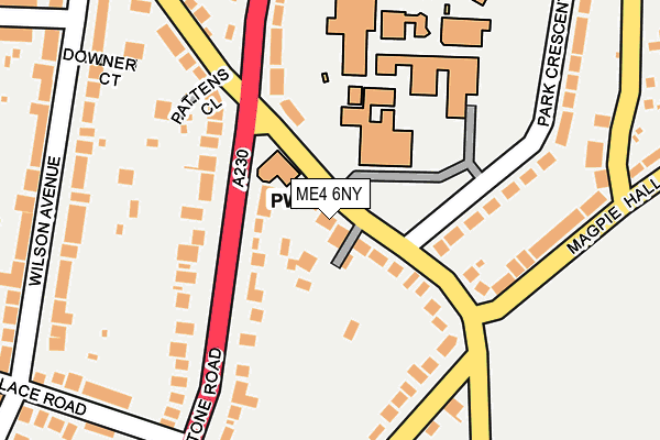 ME4 6NY map - OS OpenMap – Local (Ordnance Survey)