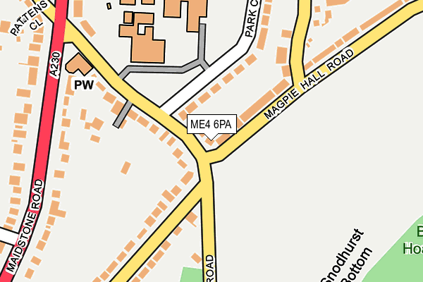 ME4 6PA map - OS OpenMap – Local (Ordnance Survey)