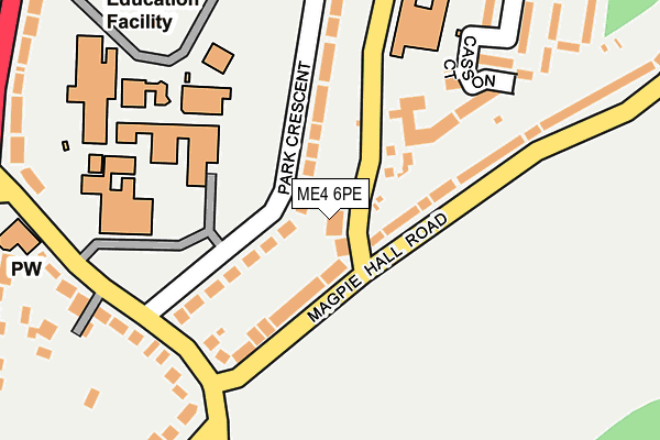 ME4 6PE map - OS OpenMap – Local (Ordnance Survey)