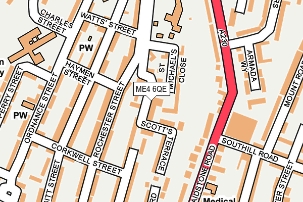 ME4 6QE map - OS OpenMap – Local (Ordnance Survey)