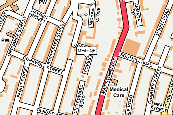 ME4 6QF map - OS OpenMap – Local (Ordnance Survey)