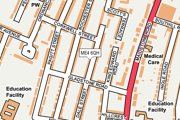 ME4 6QH map - OS OpenMap – Local (Ordnance Survey)