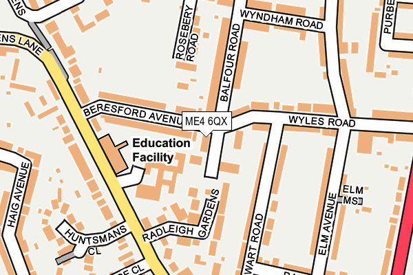 ME4 6QX map - OS OpenMap – Local (Ordnance Survey)