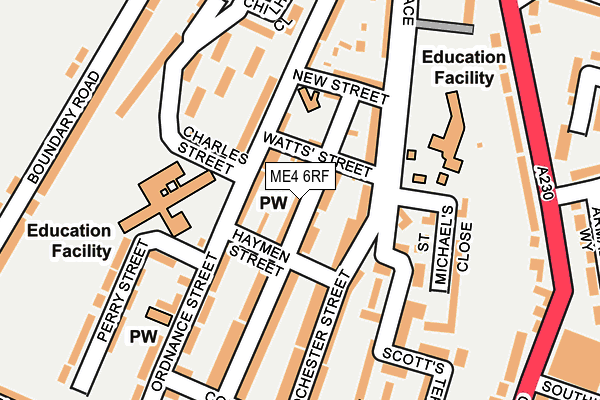 ME4 6RF map - OS OpenMap – Local (Ordnance Survey)