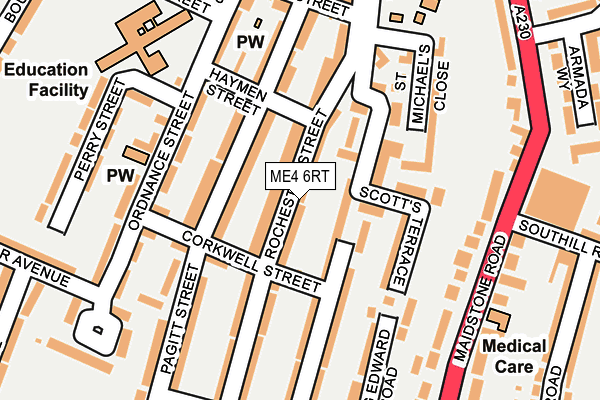 ME4 6RT map - OS OpenMap – Local (Ordnance Survey)