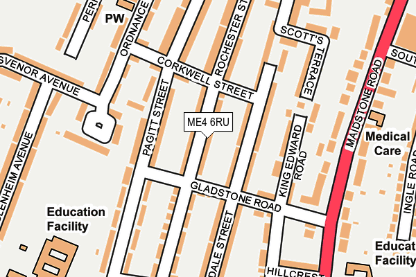 ME4 6RU map - OS OpenMap – Local (Ordnance Survey)
