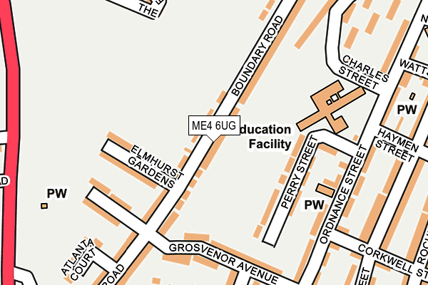 ME4 6UG map - OS OpenMap – Local (Ordnance Survey)