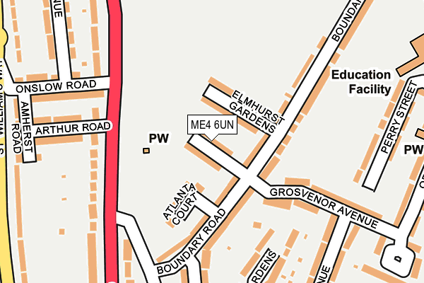ME4 6UN map - OS OpenMap – Local (Ordnance Survey)