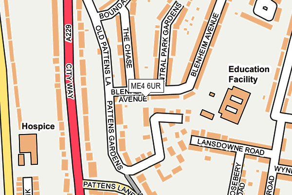 ME4 6UR map - OS OpenMap – Local (Ordnance Survey)