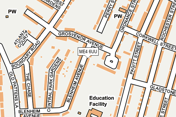 ME4 6UU map - OS OpenMap – Local (Ordnance Survey)