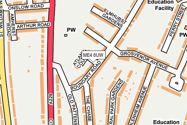 ME4 6UW map - OS OpenMap – Local (Ordnance Survey)