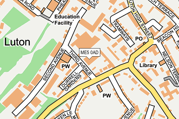 ME5 0AD map - OS OpenMap – Local (Ordnance Survey)