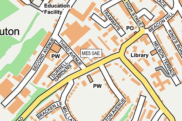 ME5 0AE map - OS OpenMap – Local (Ordnance Survey)