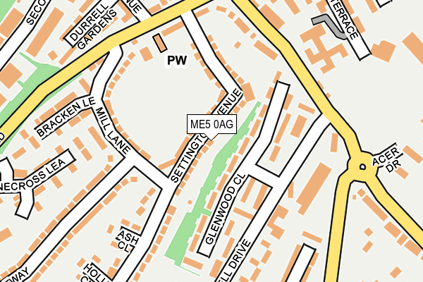 ME5 0AG map - OS OpenMap – Local (Ordnance Survey)