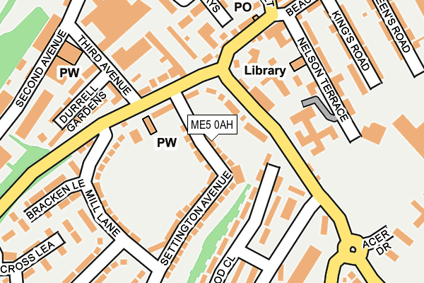 ME5 0AH map - OS OpenMap – Local (Ordnance Survey)