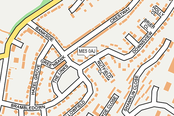 ME5 0AJ map - OS OpenMap – Local (Ordnance Survey)