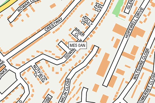 ME5 0AN map - OS OpenMap – Local (Ordnance Survey)