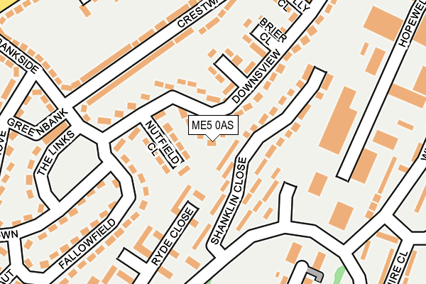 ME5 0AS map - OS OpenMap – Local (Ordnance Survey)