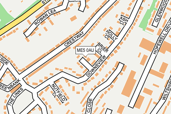 ME5 0AU map - OS OpenMap – Local (Ordnance Survey)