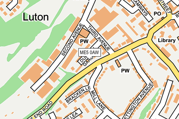 ME5 0AW map - OS OpenMap – Local (Ordnance Survey)