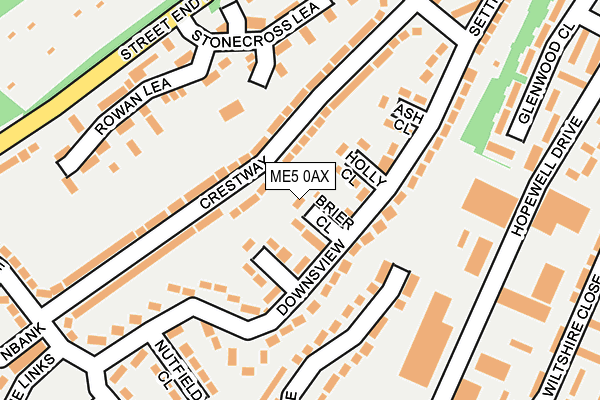 ME5 0AX map - OS OpenMap – Local (Ordnance Survey)