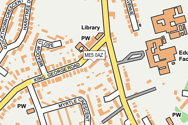 ME5 0AZ map - OS OpenMap – Local (Ordnance Survey)