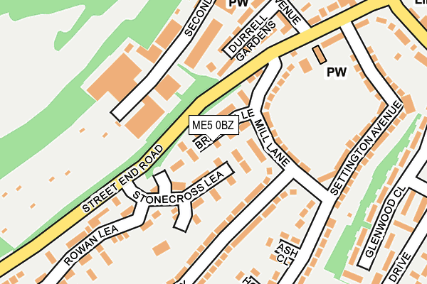 ME5 0BZ map - OS OpenMap – Local (Ordnance Survey)