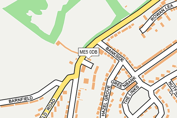 ME5 0DB map - OS OpenMap – Local (Ordnance Survey)
