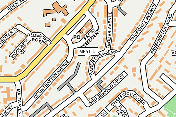 ME5 0DJ map - OS OpenMap – Local (Ordnance Survey)