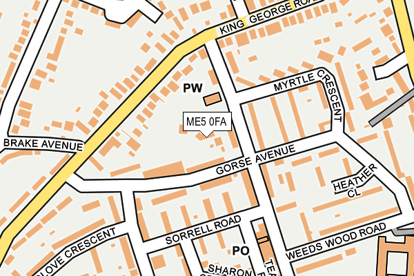 ME5 0FA map - OS OpenMap – Local (Ordnance Survey)