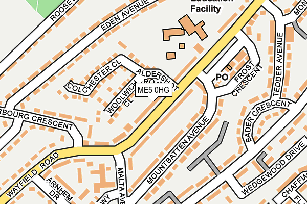 ME5 0HG map - OS OpenMap – Local (Ordnance Survey)